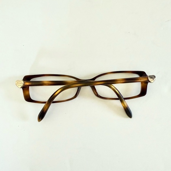 Tiffany & Co TF2035 Tortoise Rectangle Heart Logo Glasses 52-16 - Picture 3 of 11